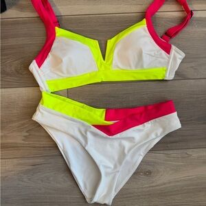 Vetchy Neon Bikini Set Size Small
